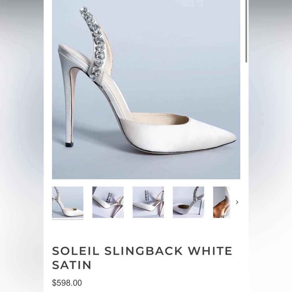 Aminah Abdul Soleil Satin Embellished Heels